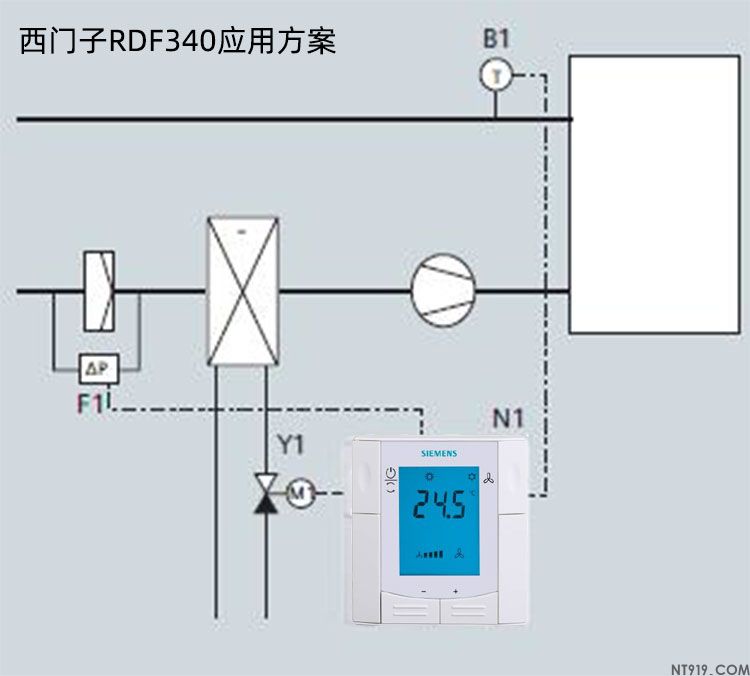 西门子RDF340控制器和阀门配套组合空调机组温控阀经济型方案(图1) RDF340YY.jpg